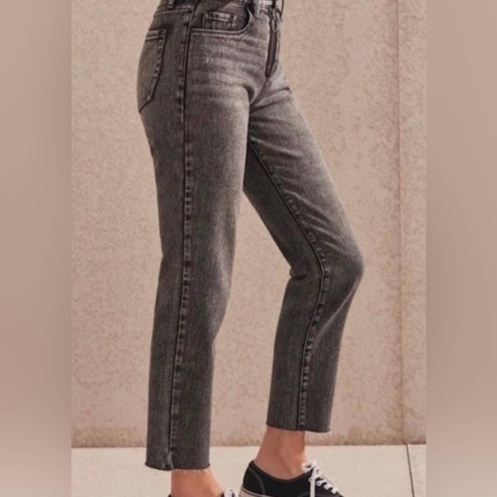 PacSun Women’s Size 27 Acid Wash Black Vintage Icon Jeans Raw Hem High Waisted